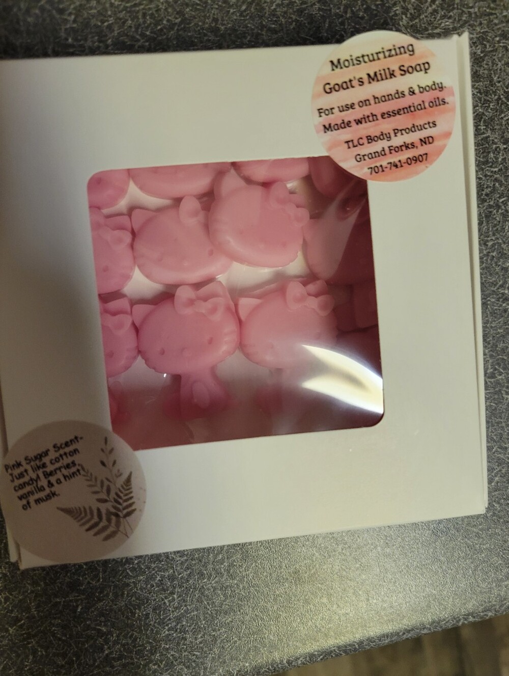 Handcrafted Mini Hello Kitty Goat's Milk Soap Gift Box-CUTE!